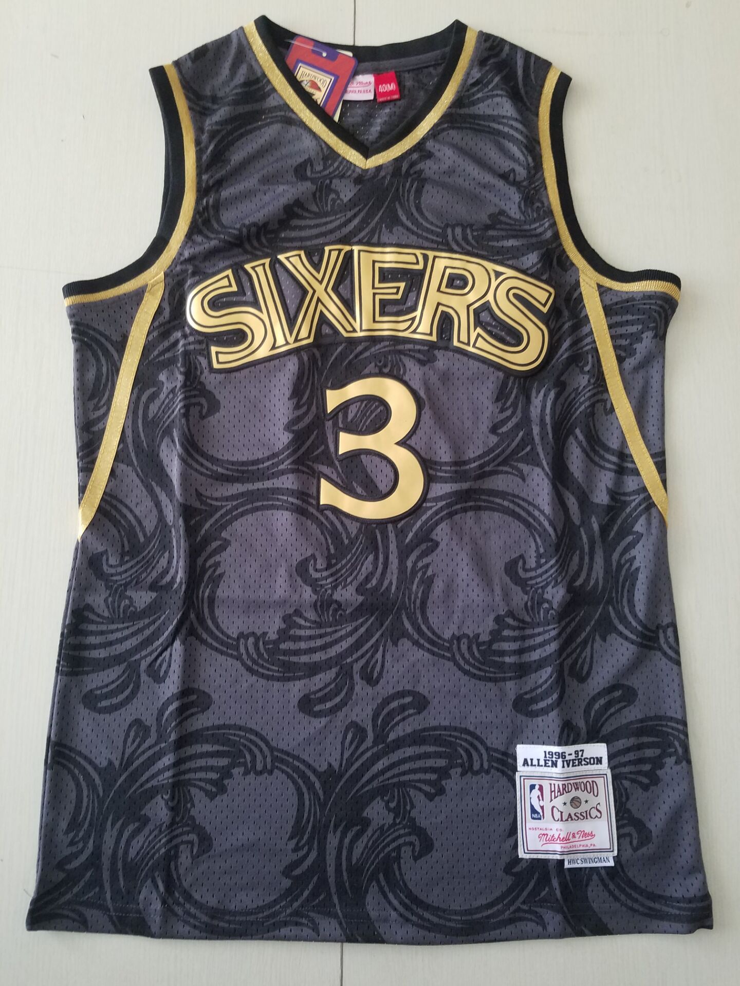 2020 Men Philadelphia 76ers #3 Iverson Black Nike limited NBA Jersey->golden state warriors->NBA Jersey